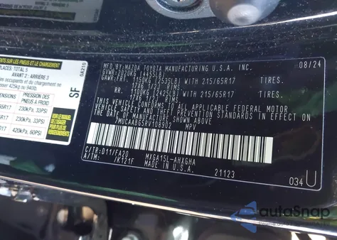 2024 Toyota Corolla Cross Le from USA, damaged, VIN 7MUCAABG5RV108902